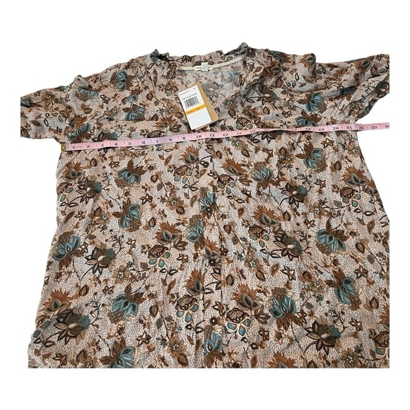 Mason Belle Country Outfitters Split Neck Ruffle Collar Full Sleeve Drape NEW - Picture 10 of 14